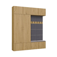Garderobe HAGA IV/2Sz2W EICHE ARTISAN 2x Schrank + 2x Kleiderpaneel – Produktabbildung 12