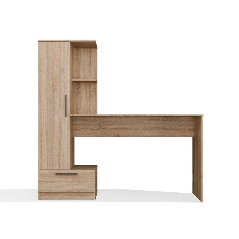 Set Schreibtisch + Regal COSMO EICHE SONOMA – Produktabbildung 5