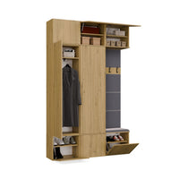 Garderobe HAGA III/2Sz1W EICHE ARTISAN 2x Schrank + Kleiderpaneel – Produktabbildung 12