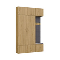 Garderobe HAGA III/2Sz1W EICHE ARTISAN 2x Schrank + Kleiderpaneel – Produktabbildung 11