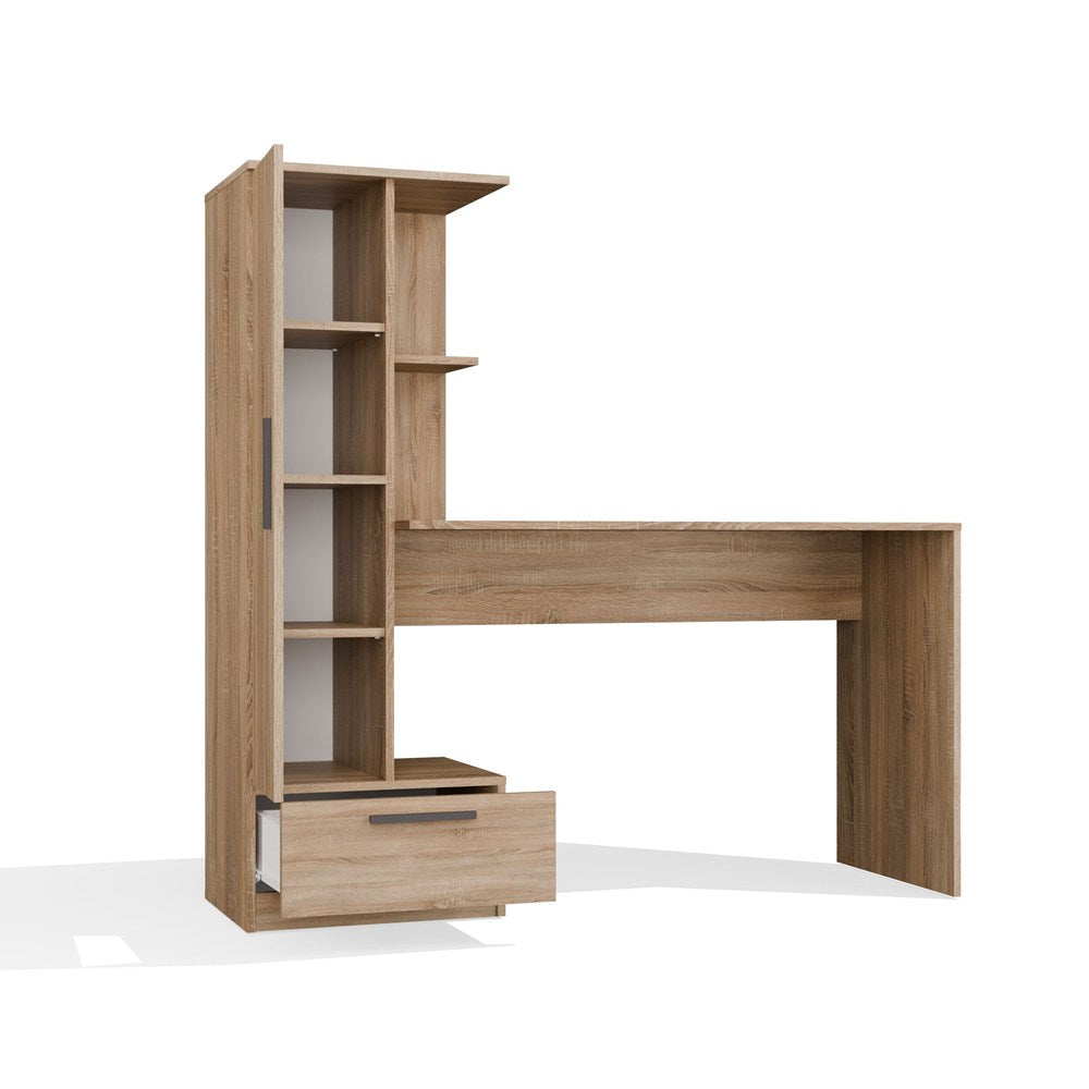 Set Schreibtisch + Regal COSMO EICHE SONOMA – Produktabbildung 7