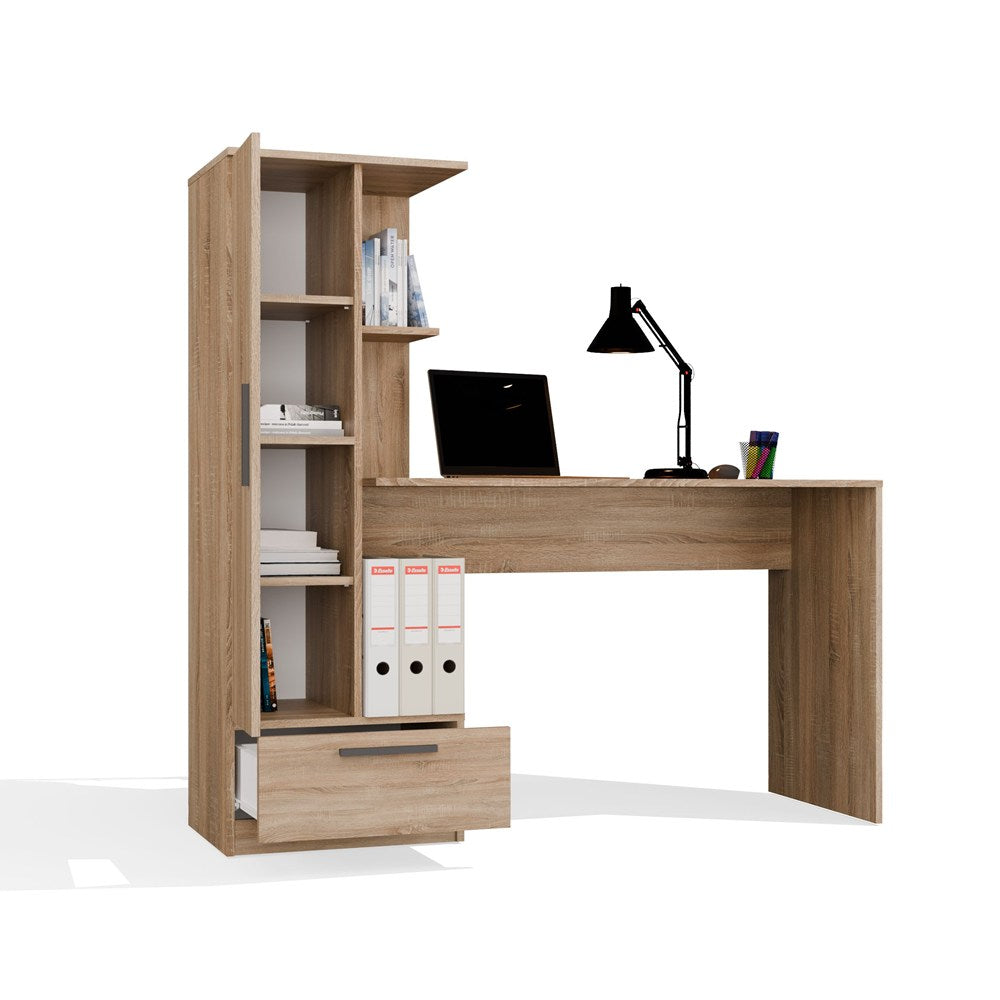 Set Schreibtisch + Regal COSMO EICHE SONOMA – Produktabbildung 9