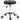 HOMCOM Drehhocker, Salonhocker, höhenverstellbar, Kunstleder, Steppdesign, Schwarz/Silber