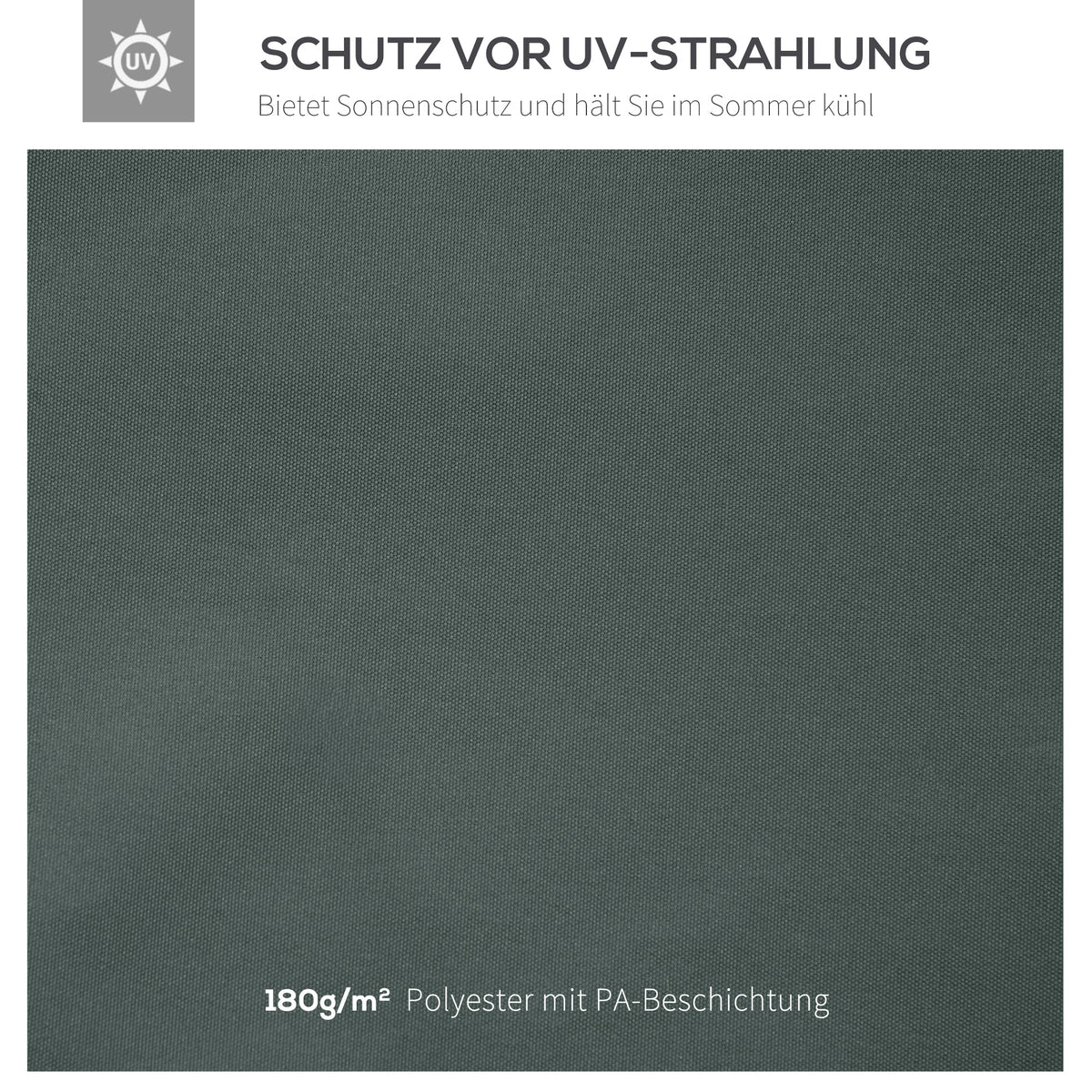 Ersatzdach für Gartenpavillon, Polyester, 2,98 x 2,95 m, Dunkelgrau – Produktabbildung 4