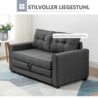 HOMCOM Schlafsofa Klappsofa 2-Sitzer Stoffsofa Bettsofa Sofa mit Schlaffunktion Sofagarnitur – Produktabbildung 4