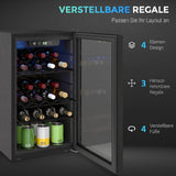 HOMCOM Weinkühlschrank 24 Flaschen, 68 Liter Kapazität, 4–16 °C Standgerät für Getränke, Bier und Wein – Produktabbildung 6