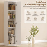 HOMCOM Küchenschrank, 5-Ebenen-Aufbewahrungsschrank, verstellbare Regale, für Wohnzimmer, Küche – Produktabbildung 4