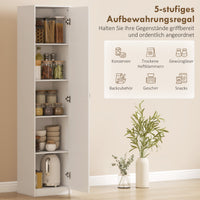 HOMCOM Küchenschrank, 5-Ebenen-Aufbewahrungsschrank, verstellbare Regale, für Wohnzimmer, Küche – Produktabbildung 14