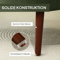HOMCOM Moderner Armlehnstuhl, Gepolsterter Akzentstuhl mit Lendenkissen, Grün – Produktabbildung 7