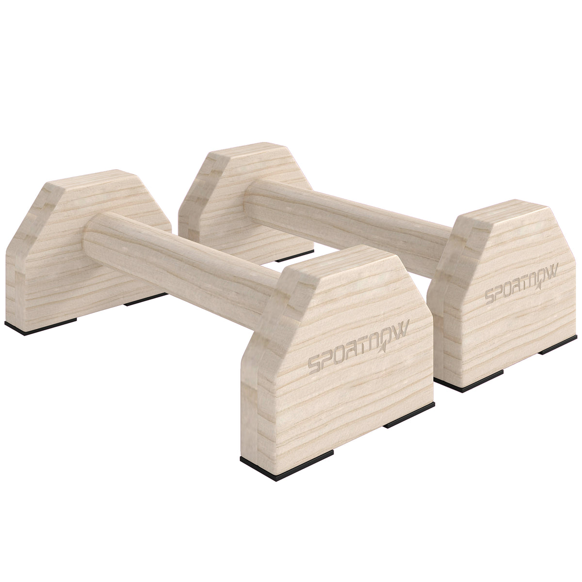 Push Up Bars im 2er-Set, robust & rutschfest, bis 120 kg, Buchenholz, 30x13x10cm, Natur