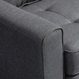 HOMCOM Schlafsofa Klappsofa 2-Sitzer Stoffsofa Bettsofa Sofa mit Schlaffunktion Sofagarnitur – Produktabbildung 9