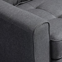 HOMCOM Schlafsofa Klappsofa 2-Sitzer Stoffsofa Bettsofa Sofa mit Schlaffunktion Sofagarnitur – Produktabbildung 9