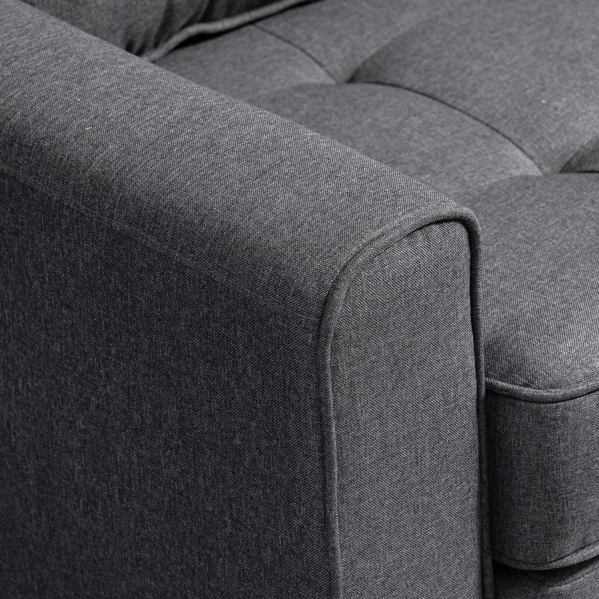 HOMCOM Schlafsofa Klappsofa 2-Sitzer Stoffsofa Bettsofa Sofa mit Schlaffunktion Sofagarnitur – Produktabbildung 9