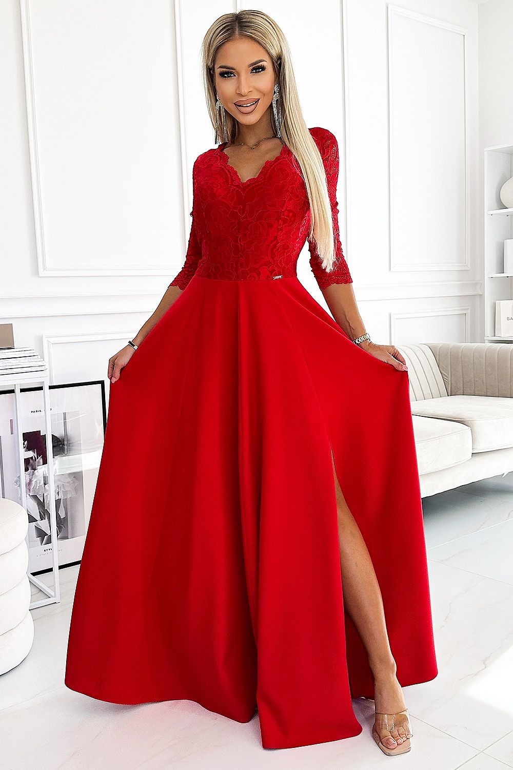  Langes Kleid model 189086 Numoco 