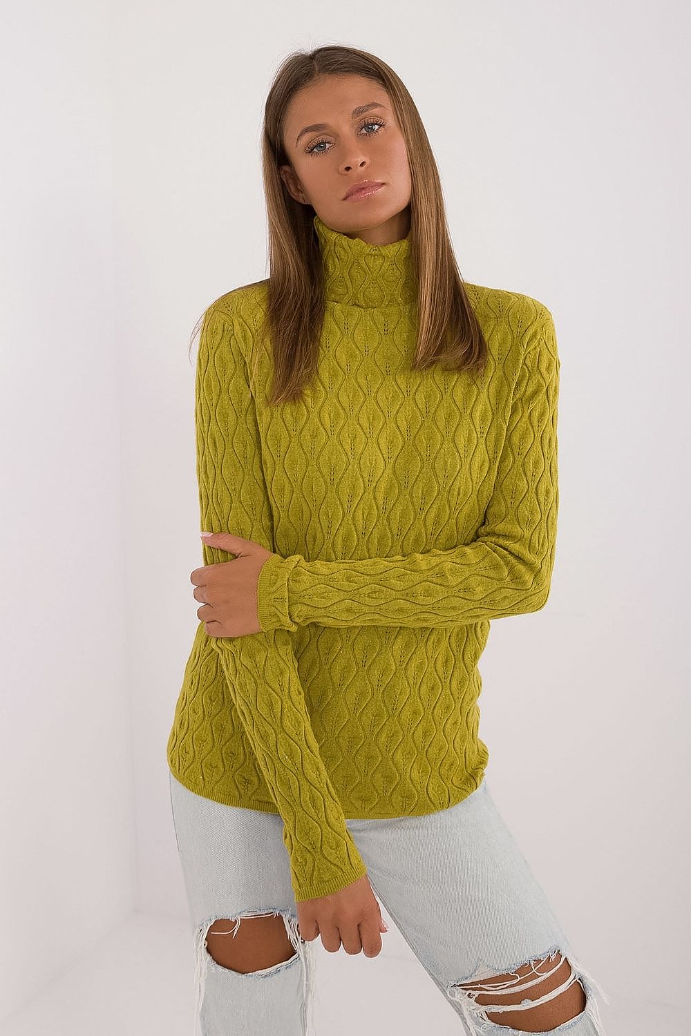  Rollkragenpullover model 208279 Wool Fashion Italia 