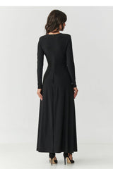  Langes Kleid model 220464 Makadamia 