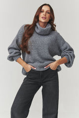  Rollkragenpullover model 220791 Makadamia 