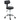HOMCOM Rollhocker Höhenverstellbarer Drehhocker mit Lehne, Drehbarer Arbeitshocker Kunstleder Schwarz 46 x 51