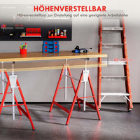 HOMCOM 2 x Gerüstbock, Unterstellbock, Stahl, Rot – Produktabbildung 4