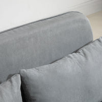 HOMCOM Schlafsofa, Doppelsofa, Gästebett, inklusive 2 Kissen, Grau – Produktabbildung 9