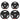 4er Gewichtsplatten-Set für Training, Fitnessstudio, Heimtraining, Stärke-Training, 2 x 10 kg und 2 x 5 kg