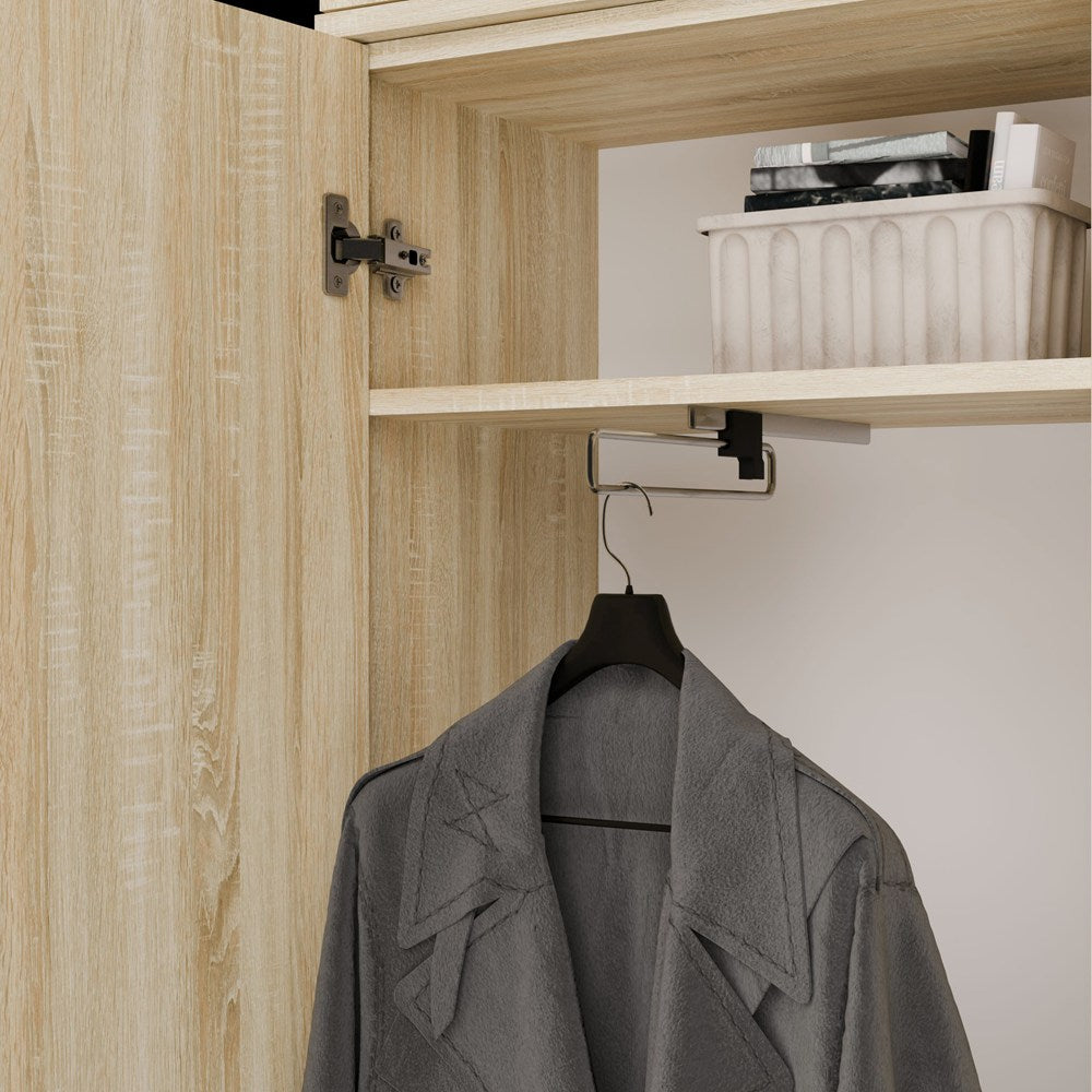 Garderobe HAGA IV/2Sz2W EICHE SONOMA 2x Schrank + 2x Kleiderpaneel – Produktabbildung 6
