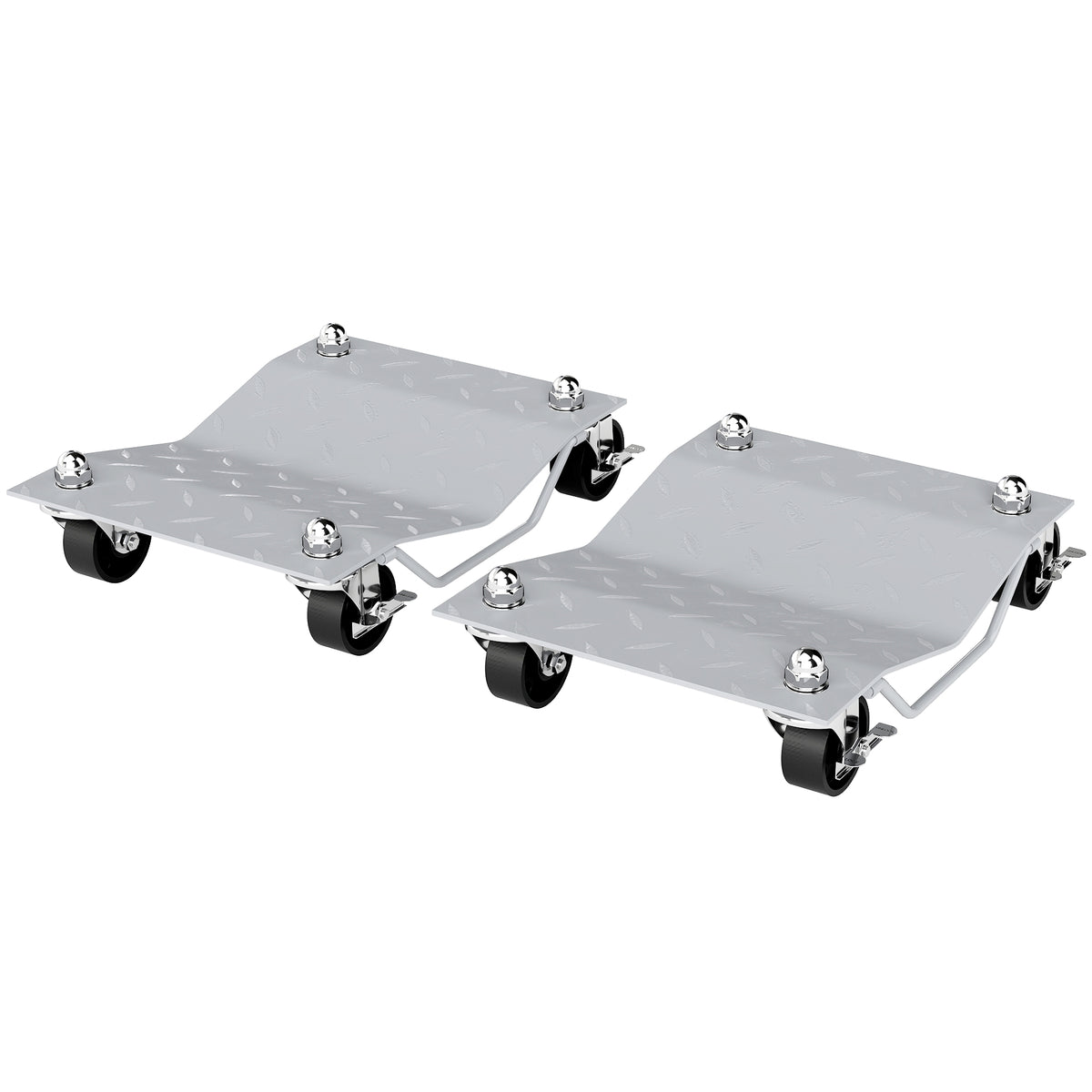 Rangierheber 2 Stücke Rangierhilfe Reifenwechsel Wagenheber mit 4 Rollen für Auto PKW Grau 40,5L x 30B x