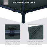 Ersatzdach für Gartenpavillon, Polyester, 2,98 x 2,95 m, Dunkelgrau – Produktabbildung 5