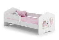 FALA children's bed 160x80 with railing - Girl with unicorn