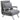 HOMCOM Relaxsessel Liegesessel Sessel, Liegefunktion, Gästebett, 65 cm x 69 cm x 80 cm, Grau