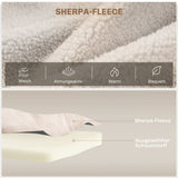HOMCOM Schlafsofa 2er-Sofa Samtsofa, Schlaffunktion, inkl. 2 Kissen, Samtoptik, Natur + Beige + Schwarz – Produktabbildung 6