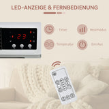 HOMCOM Heizlüfter zur Wandmontage 2000W mit Fernbedienung 2 Heizmodus LED-Display 12h Timer für – Produktabbildung 5
