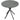 HOMCOM Runder Küchentisch, 80 cm, kompakte Tischplatte, Spanplatte, Metall, Grau