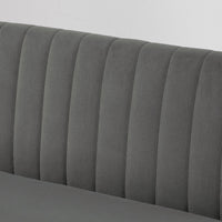 HOMCOM Sofa Retrodesign 2-Sitzer-Sofa, Holzbeine, 117 cm x 56,5 cm x 77 cm, Dunkelgrau – Produktabbildung 8
