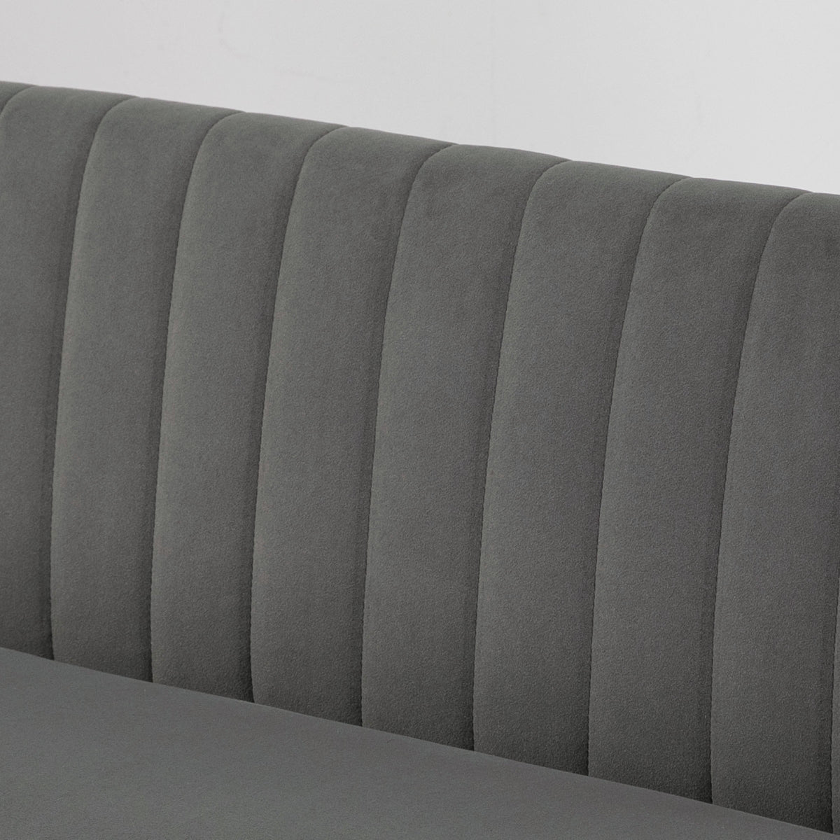 HOMCOM Sofa Retrodesign 2-Sitzer-Sofa, Holzbeine, 117 cm x 56,5 cm x 77 cm, Dunkelgrau – Produktabbildung 8