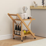 HOMCOM Küchenwagen auf Rädern, Servierwagen mit 3 Weinregalen, 2 Tabletts, für Küche, Esszimmer – Produktabbildung 8