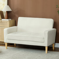HOMCOM 2-Sitzer-Sofa, Doppelsitzsofa mit Kautschukholzbeinen, Polstersofa für Wohnzimmer, Schlafzimmer – Produktabbildung 10