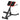 Trainingsstuhl, Fitnessbank, Hantelbank, Stahl, verstellbar, Griffe, Rot+Schwarz