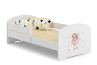 LUK children's bed 140x70 with railing - Girl with wings