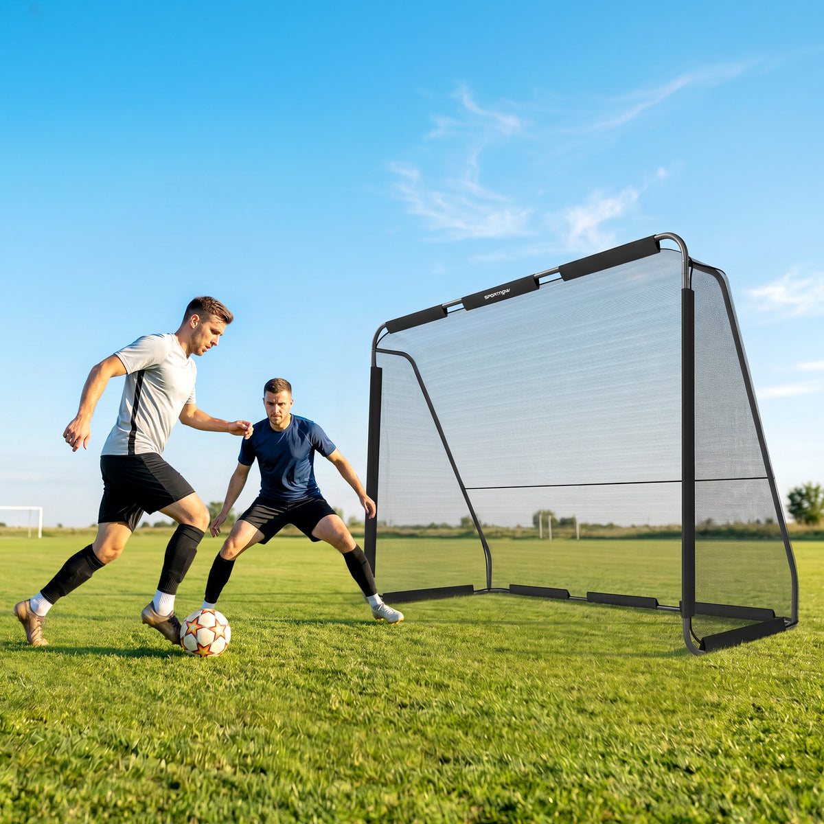 Fußballtor für Garten groß 300 x 200 cm Jugendliche & Erwachsene Outdoor Tor mit Reißfestem Tornetz – Produktabbildung 2