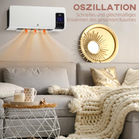 HOMCOM Elektro-Heizung, Wandmontage, Schwingfunktion, 2 Modi, Timer, LED-Anzeige, Weiß – Produktabbildung 7