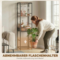 HOMCOM Weinbar-Schrank mit Schublade, Industrieller Barschrank, Weinregal für 12 Flaschen, Glashalter – Produktabbildung 6