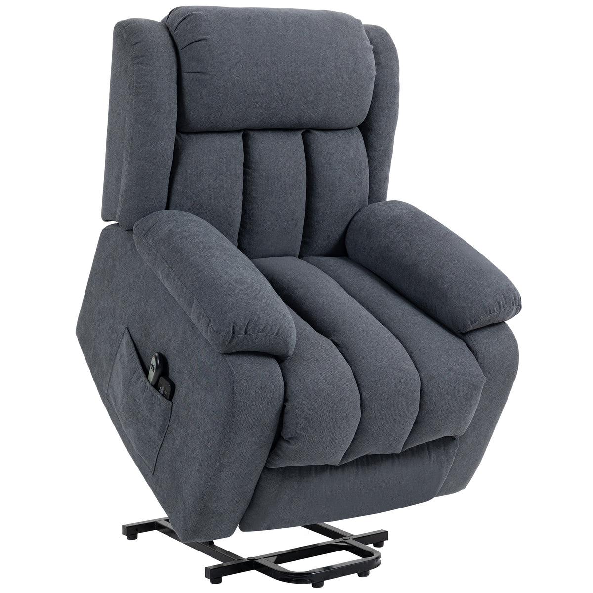 HOMCOM Fernsehsessel mit Aufstehhilfe Elektrisch Relaxsessel mit Liegefunktion, Massagefunktion, 93x91x103