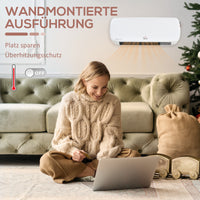 HOMCOM Heizlüfter zur Wandmontage 2000W mit Fernbedienung 2 Heizmodus LED-Display 12h Timer für – Produktabbildung 9