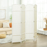 HOMCOM 4-teiliger Raumtrenner, Faltbarer Sichtschutz, Sichtschutzwand für Wohnzimmer, Schlafzimmer – Produktabbildung 2