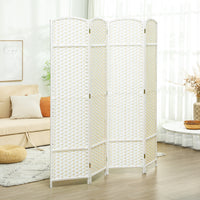 HOMCOM 4-teiliger Raumtrenner, Faltbarer Sichtschutz, Sichtschutzwand für Wohnzimmer, Schlafzimmer – Produktabbildung 2
