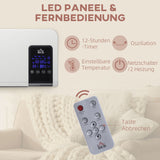 HOMCOM Elektro-Heizung, Wandmontage, Schwingfunktion, 2 Modi, Timer, LED-Anzeige, Weiß – Produktabbildung 5
