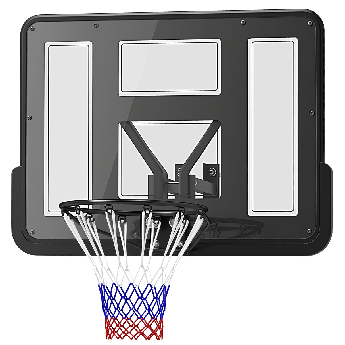 Wandmontierter Basketballkorb, Reißfestes Netz, wetterbeständig, widerstandsfähig, für drinnen und draußen