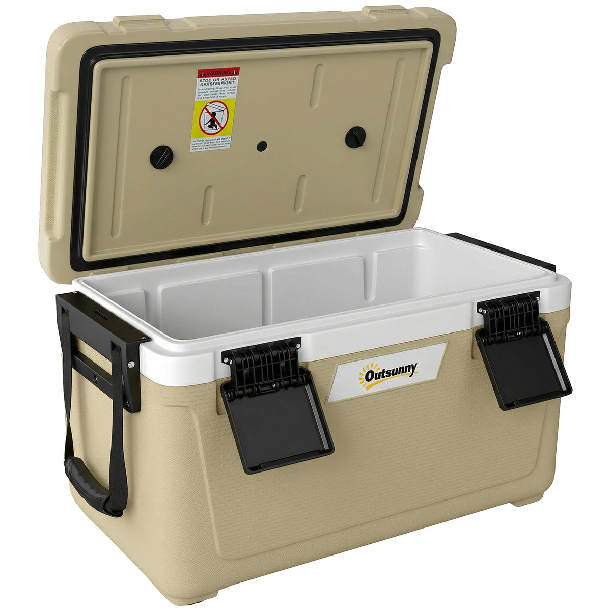Outsunny Kühlbox 42,6L Große Passive Thermobox bis zu 72 Std. Kühlung, mit PU-Vollschaumisolierung