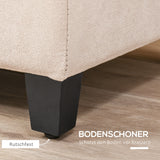 HOMCOM Polsterbank mit Stauraum, Knopfheftung, bis 120 kg, 125 x 49 x 41,5 cm, Beige – Produktabbildung 7